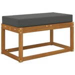 vidaXL Coussin de Siège d'Extérieur Anthracite 80 x 40 x 8 cm