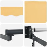 vidaXL Auvent rétractable Sable 3 5 x 2 m Polyester et métal