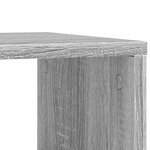 vidaXL Table d'appoint avec roues sonoma gris bois d'ingénierie