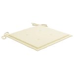 vidaXL Chaises Batavia lot de 2 et coussins crème Bois de teck massif