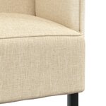vidaXL Canapé à dossier haut Crème 109x56x121 cm Tissu
