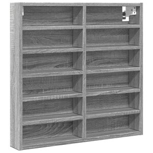 vidaXL Armoire à vitrine sonoma gris 60x8 5x58 cm bois d'ingénierie