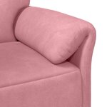 vidaXL Sofa 3 places Rose 198 x 83 x 95 cm Velours