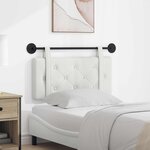 vidaXL Tête de lit suspendue Blanc Simili cuir