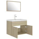 vidaXL Ensemble de meubles de salle de bain Chêne sonoma Aggloméré