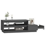 vidaXL Table basse Gris 120x50x40 5 cm Bois massif de pin