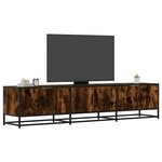 vidaXL Meuble TV chêne fumé 180x35x41 cm bois d'ingénierie