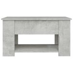 vidaXL Table basse gris béton 79x49x41 cm bois d'ingénierie