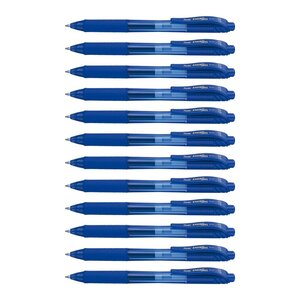 Stylo Roller Encre Gel EnerGel BL107 pointe Métal 0 7 Bleu x 12 PENTEL