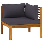 Salon de jardin meuble d'extérieur ensemble de mobilier 9 pièces avec coussin bois d'acacia solide 02_0017888