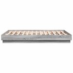 vidaXL Cadre de lit avec LED sans matelas sonoma gris 120x190 cm