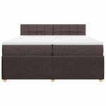 vidaXL Sommier à lattes de lit avec matelas Marron foncé 200x200 cm