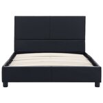 vidaXL Cadre de lit sans matelas noir similicuir 90x200 cm