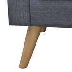 vidaXL Jeu de canapé à 2 places et à 3 places Tissu Gris foncé