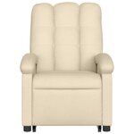 vidaXL Fauteuil inclinable électrique crème tissu