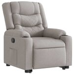 vidaXL Fauteuil inclinable gris nuage tissu