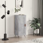 vidaXL Buffet Gris béton 34 5x34x90 cm Bois d'ingénierie