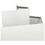 vidaXL Pot en plastique Blanc Plastique Moyen Incrustations décoratives