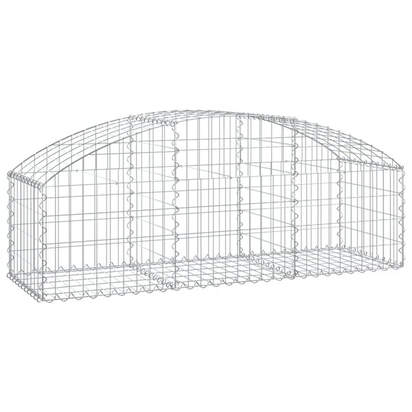 vidaXL Panier de gabions arqué 150x50x40/60 cm Fer galvanisé