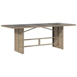 vidaXL Ensemble de salle à manger pour jardin 9 Pièces Beige polyrotin