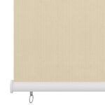 vidaXL Store roulant d'extérieur Crème 60x140 cm PEHD