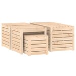 vidaXL Ensemble de boîtes de jardin 4 Pièces bois de pin massif