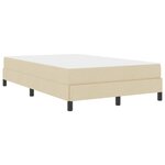 vidaXL Lit à ressorts avec matelas Crème 120 x 200 cm tissu