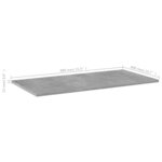 vidaXL Panneaux de bibliothèque 4 Pièces gris béton bois d’ingénierie