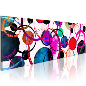 Tableau - colourful circle l x h en cm 150x50