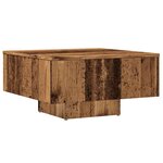 vidaXL Table basse vieux bois 60x60x31 5 cm bois d'ingénierie