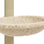 vidaXL Arbre à chat avec griffoir en sisal Crème 74 cm
