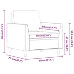 vidaXL Fauteuil Gris 60 cm Similicuir