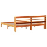 vidaXL Cadre de lit et tête de lit sans matelas cire marron 200x200 cm