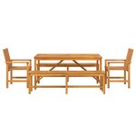 vidaXL Ensemble de salle à manger pour jardin 5 Pièces Marron