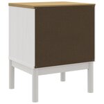 vidaXL Table de chevet FLORO blanc 45x39x57 cm bois de pin massif