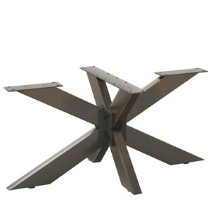 vidaXL Pied de table basse en forme d'araignée noir 98 x 58 x (42-43) cm en acier