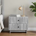 vidaXL Cabinet de chevet avec tiroir Sonoma gris 62 x 34 5 x 47 5 cm