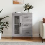 vidaXL Buffet sonoma gris 69 5x34x90 cm bois d'ingénierie