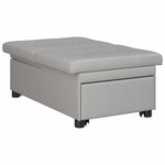 vidaXL Canapé-Lit Gris 194 x 67 x 37 cm tissu