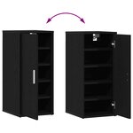 vidaXL Armoire à chaussures chêne noir 32x35x70 cm bois ingénierie