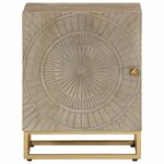 vidaXL Table de chevet 40x30x50 cm bois massif manguier et fer