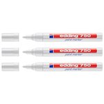 Marqueur Peinture 750 Blanc Pointe Ronde 2-4 mm x 3 EDDING