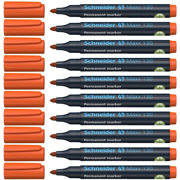 Marqueur permanent Maxx 130 orange x 10 SCHNEIDER