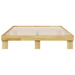 vidaXL Cadre de lit sans matelas 140x190 cm bois massif de chêne