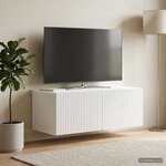 vidaXL Meuble TV mural Blanc 78 5 x 41 x 30 cm Bois d'ingénierie
