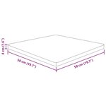 vidaXL Dessus de table carré Marron clair 40x40x4 cm Bois chêne traité