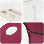 vidaXL Lit avec Tunnel 4 Pièces Blanc et rouge Bois d'ingénierie