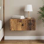 vidaXL Cabinet de chevet avec tiroir Bois ancien 49 x 34 5 x 20 cm