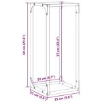 vidaXL Portant de bois chauffage blanc 25x25x60 cm