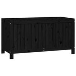 vidaXL Boîte de rangement de jardin Noir 121x55x64 cm Bois massif pin